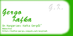 gergo kafka business card